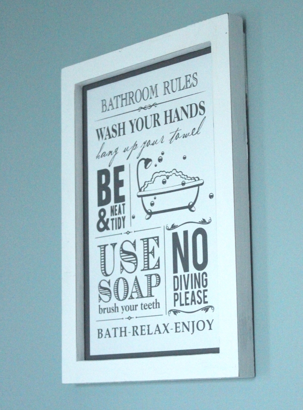 Bathroom rules - painting with chalk paint